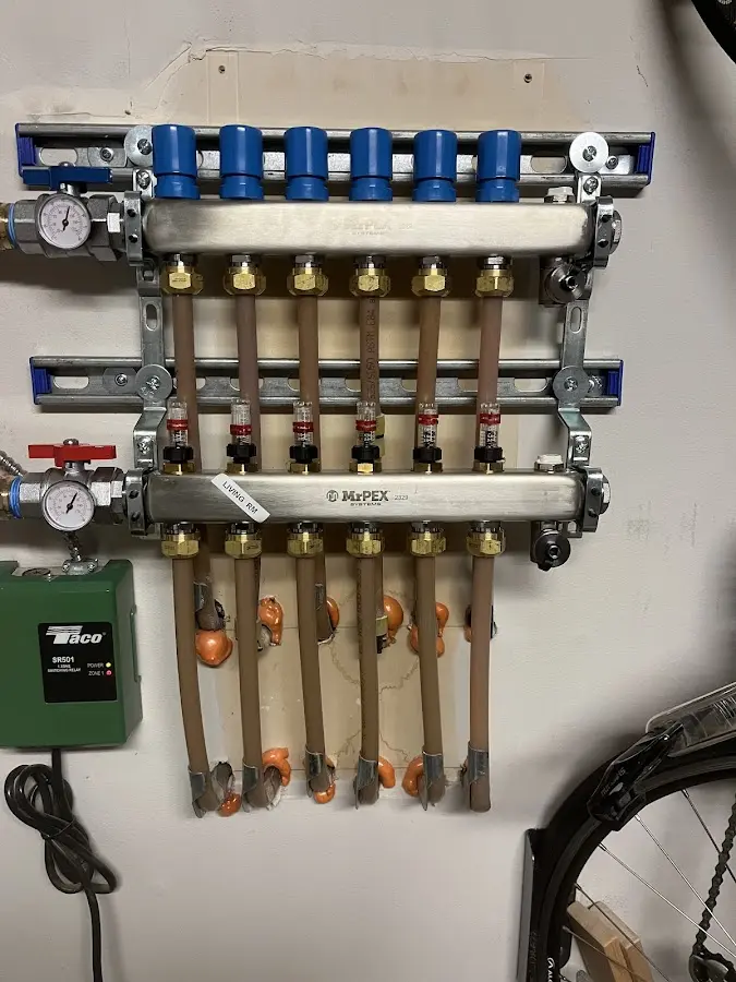 Plumber performing Gas Leak Detection at a residential property in Red Bud